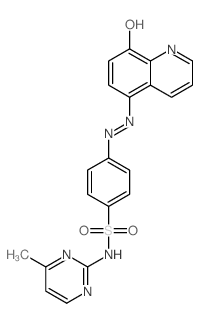 Benzenesulfonamide,4-[2-(8-hydroxy-5-quinolinyl)diazenyl]-N-(4-methyl-2-pyrimidinyl)-结构式