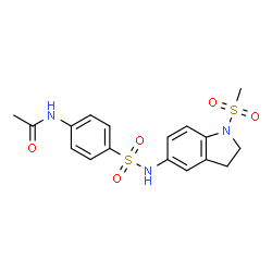 N-[4-[(1-methylsulfonyl-2,3-dihydroindol-5-yl)sulfamoyl]phenyl]acetamide structure