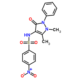 N-(1,5-Dimethyl-3-oxo-2-phenyl-2,3-dihydro-1H-pyrazol-4-yl)-4-nitrobenzenesulfonamide Structure