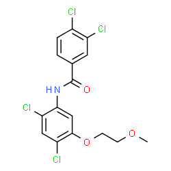 3,4-DICHLORO-N-[2,4-DICHLORO-5-(2-METHOXYETHOXY)PHENYL]BENZENECARBOXAMIDE结构式