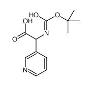 2-(Boc-氨基)-2-(3-吡啶基)乙酸结构式