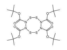 [1,2,5,6,3,4,7,8]Tetrathiatetrazocane-3,4,7,8-tetracarboxylic acid tetra-tert-butyl ester结构式