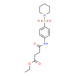 Ethyl 4-oxo-4-{[4-(1-piperidinylsulfonyl)phenyl]amino}butanoate Structure