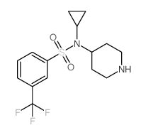 N-环丙基-N-(哌啶-4-基)-3-(三氟甲基)苯磺胺结构式