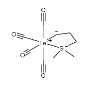 2,2,2,2-tetracarbonyl-1,1-dimethyl-1-sila-2-ferracyclopentane结构式