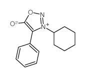 1,2,3-Oxadiazolium,3-cyclohexyl-5-hydroxy-4-phenyl-, inner salt picture