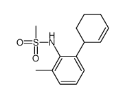 N-(2-cyclohex-2-en-1-yl-6-methylphenyl)methanesulfonamide结构式