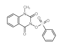 3-(benzenesulfonyloxy)-1-methyl-quinazoline-2,4-dione结构式