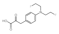 3-[4-(bis(2-fluoroethyl)amino)phenyl]-2-oxo-propanoic acid structure