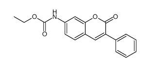 7-ethoxycarbonylamino-3-phenyl-coumarin Structure