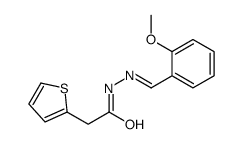 N-[(2-methoxyphenyl)methylideneamino]-2-thiophen-2-ylacetamide Structure