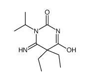 2,4(1H,3H)-Pyrimidinedione,5,5-diethyldihydro-6-imino-1-(1-methylethyl)-(9CI) structure