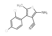 2-Amino-4-(2,4-dichlorophenyl)-5-methylthiophene-3-carbonitrile structure