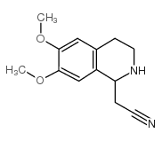 (6,7-二甲氧基-1,2,3,4-四氢异喹啉-1-基)乙腈结构式