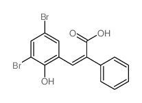 3-(3,5-dibromo-2-hydroxy-phenyl)-2-phenyl-prop-2-enoic acid结构式