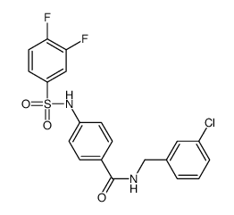 N-[(3-chlorophenyl)methyl]-4-[(3,4-difluorophenyl)sulfonylamino]benzamide结构式