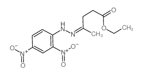 Pentanoic acid,4-[2-(2,4-dinitrophenyl)hydrazinylidene]-, ethyl ester structure