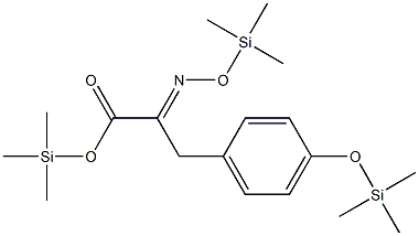 4-(Trimethylsiloxy)-α-[(trimethylsiloxy)imino]benzenepropanoic acid trimethylsilyl ester结构式