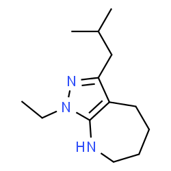 Pyrazolo[3,4-b]azepine, 1-ethyl-1,4,5,6,7,8-hexahydro-3-(2-methylpropyl)- (9CI) structure