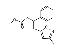 4-(3-methyl-isoxazol-5-yl)-3-phenyl-butyric acid methyl ester结构式