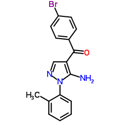 (5-AMINO-1-O-TOLYL-1H-PYRAZOL-4-YL)(4-BROMOPHENYL)METHANONE结构式