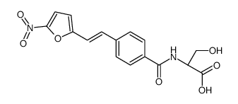 (2S)-3-hydroxy-2-[[4-[2-(5-nitrofuran-2-yl)ethenyl]benzoyl]amino]propanoic acid Structure