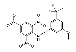 N-[3-methoxy-5-(trifluoromethyl)phenyl]-2,4,6-trinitroaniline结构式