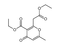 ethyl 2-(2-ethoxy-2-oxoethyl)-6-methyl-4-oxopyran-3-carboxylate Structure