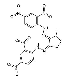 3-methyl-cyclopentane-1,2-dione-bis-(2,4-dinitro-phenylhydrazone)结构式