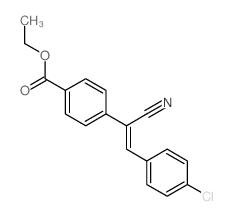 ethyl 4-[(Z)-2-(4-chlorophenyl)-1-cyano-ethenyl]benzoate结构式