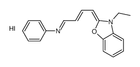 3-ethyl-2-[4-(phenylamino)buta-1,3-dienyl]benzoxazolium iodide structure