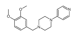 1-(3,4-Dimethoxybenzyl)-4-(4-pyridinyl)piperazine Structure