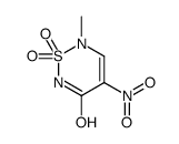 6-methyl-4-nitro-1,1-dioxo-1,2,6-thiadiazin-3-one Structure