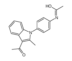 N-[4-(3-acetyl-2-methylindol-1-yl)phenyl]acetamide结构式