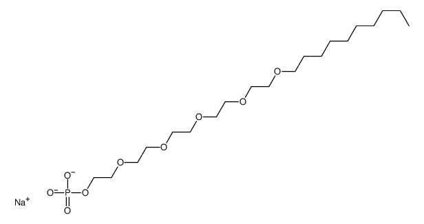 Phosphoric acid 3,6,9,12,15-pentaoxapentacosan-1-yldisodium salt Structure