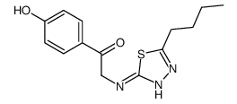 2-[(5-butyl-1,3,4-thiadiazol-2-yl)amino]-1-(4-hydroxyphenyl)ethanone Structure