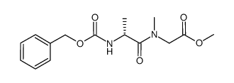 methyl N-phenylmethoxycarbonyl-D-alanyl-N-methylglycinate结构式