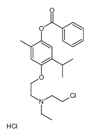 2-(4-benzoyloxy-5-methyl-2-propan-2-ylphenoxy)ethyl-(2-chloroethyl)-ethylazanium,chloride结构式