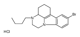 1H-Pyrazino(3,2,1-jk)carbazole, 2,3,3a,4,5,6-hexahydro-8-bromo-3-butyl-, hydrochloride structure