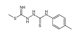 methyl 2-(p-tolylcarbamothioyl)hydrazine-1-carbimidothioate结构式