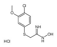 2-(4-chloro-3-methoxyphenyl)sulfanyl-N'-hydroxyethanimidamide,hydrochloride结构式