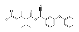 (α-cyano-m-phenoxybenzyl) 5,5-dichloro-3-methyl-2-isopropyl-4-pentenoate Structure