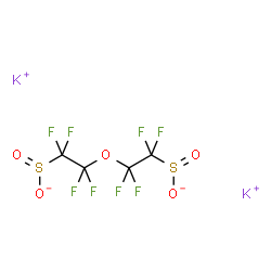 2,2'-OXYBIS(1,1,2,2-TETRAFLUORO)-ETHANESULFINIC ACID DIPOTASSIUM SALT Structure