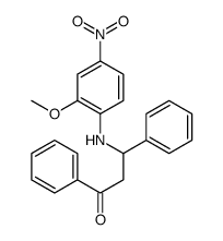 3-(2-methoxy-4-nitroanilino)-1,3-diphenylpropan-1-one Structure