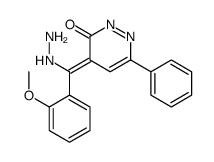 4-[hydrazinyl-(2-methoxyphenyl)methylidene]-6-phenylpyridazin-3-one结构式