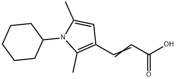 3-(1-cyclohexyl-2,5-dimethyl-1H-pyrrol-3-yl)prop-2-enoic acid结构式