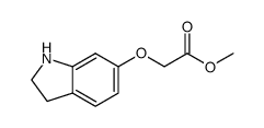 (2,3-dihydro-1H-indol-6-yloxy)-acetic acid methyl ester Structure