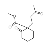 methyl 2-oxo-1-(3-oxobutyl)cyclohexane-1-carboxylate结构式