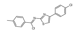 N-(4-p-chlorophenylthiazole-2-yl)p-tolylimidoyl chloride Structure