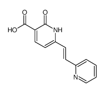 2-Oxo-6-((E)-2-pyridin-2-yl-vinyl)-1,2-dihydro-pyridine-3-carboxylic acid Structure